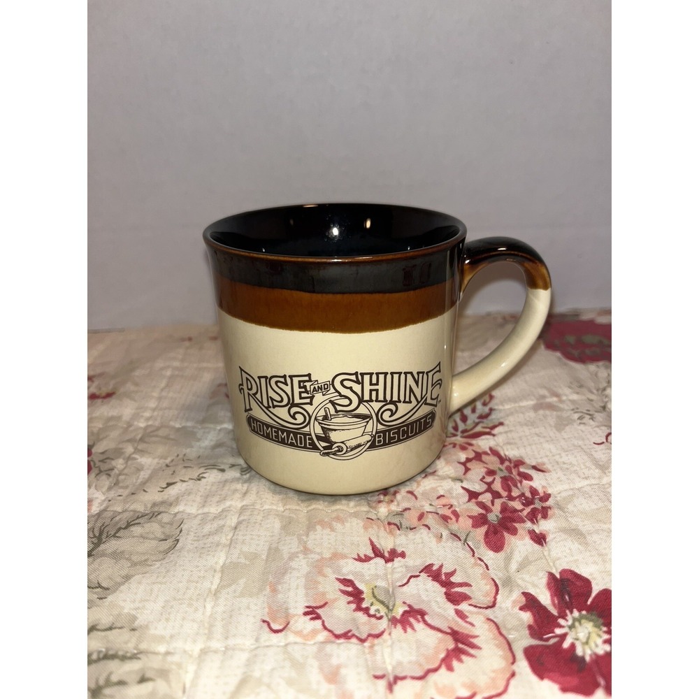 Vintage 1986 Hardees Coffee Mug Rise And Shine Homemade Biscuits
